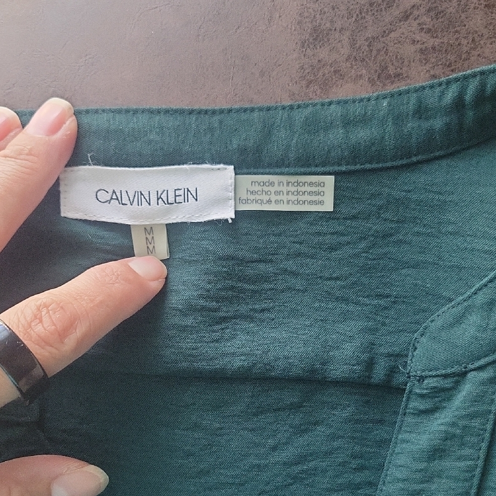 Calvin Klein Teal Button-Up Shirt - Picture 5 of 5